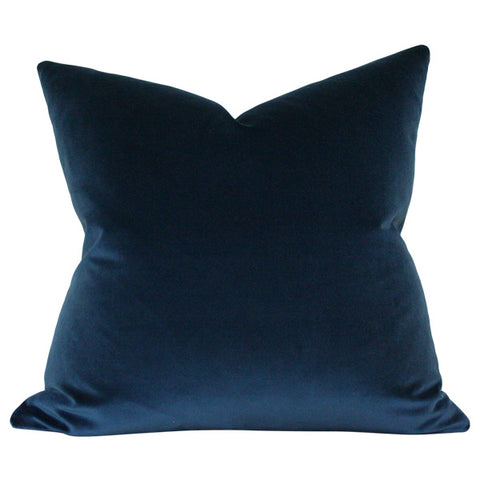 Midnight Blue Velvet Custom Designer Pillow | Arianna Belle 