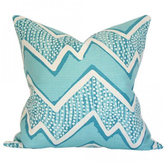Montecito Turquoise on Tint Custom Designer Pillow | Arianna Belle 