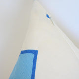 Montecito Zig Zag Celeste Custom Designer Pillow detailed view | Arianna Belle 