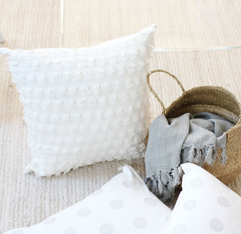 Montego Fringe Custom Designer Cushion | Arianna Belle 