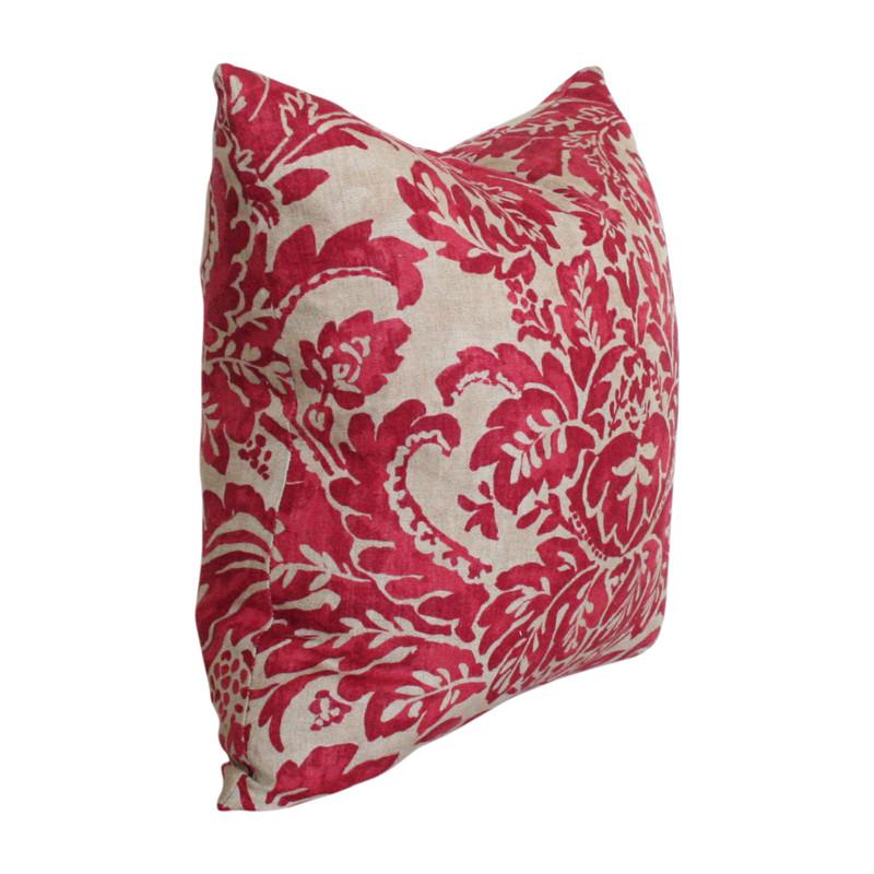 Montrose Linen Ruby Custom Designer Pillow side view | Arianna Belle 