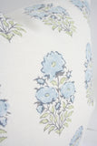 details of the Mughal Flower Monsoon Blue and Green designer pillow from Arianna Belle Shop