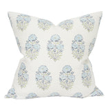 Mughal Flower Monsoon Blue and Green designer pillow from Arianna Belle Shop