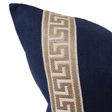 Navy Linen With Greek Key Trim High Performance (Limited)