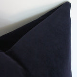 Navy Velvet Custom Designer Pillow detailed view | Arianna Belle 