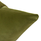 Dark Olive Green Velvet Custom Designer Pillow detailed view | Arianna Belle 