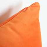 Orange Velvet Custom Designer Pillow detailed view | Arianna Belle 