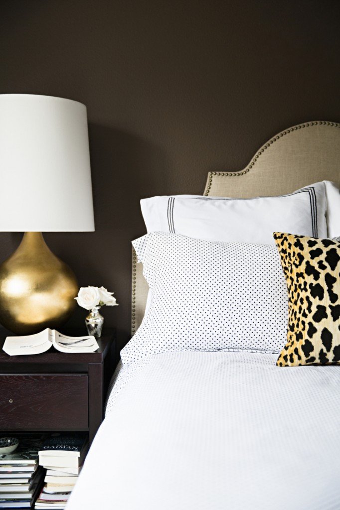 Leopard Velvet Custom Designer Pillow on bed | Arianna Belle 