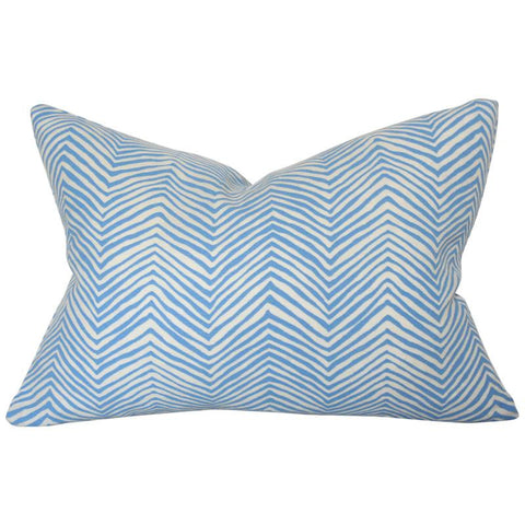 Petite Zig Zag French Blue Custom Designer Pillow | Arianna Belle 