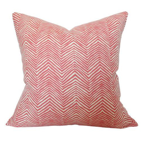 Petite Zig Zag Coral Shrimp on Tint Custom Designer Pillow | Arianna Belle 