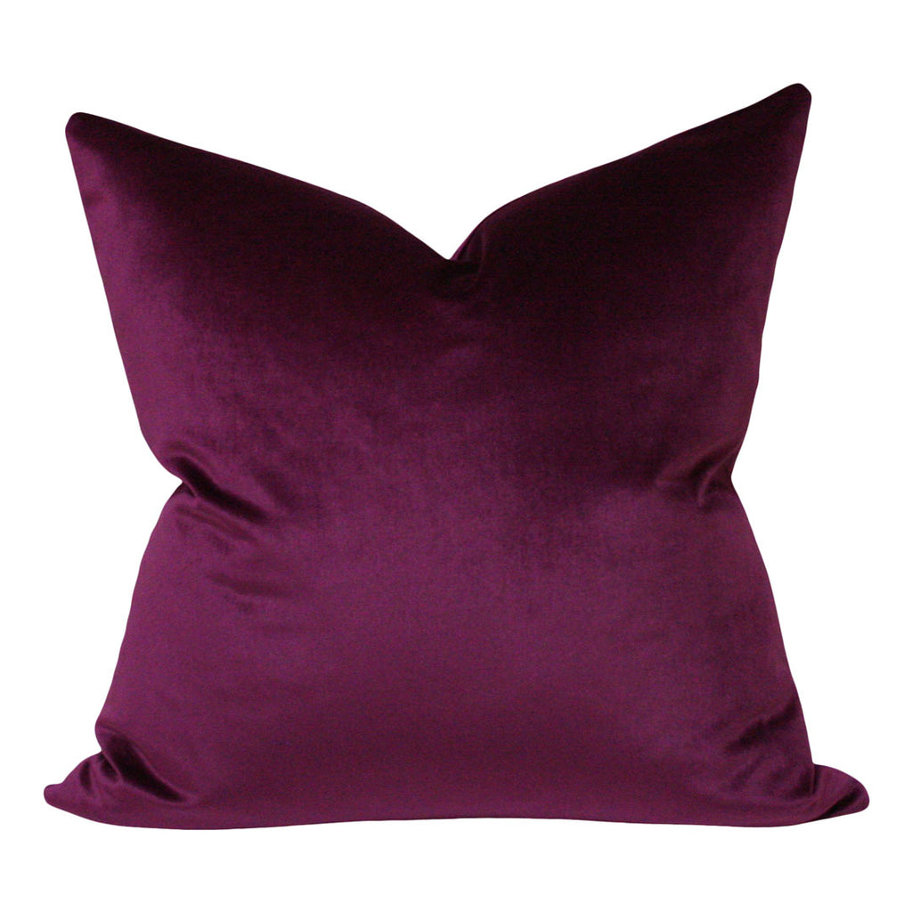 Plum Luxe Velvet Designer Pillow front view | Arianna Belle Shop