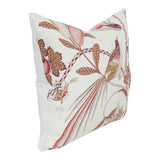 Plumes Rose and Ochre Designer Pillow - side view | Arianna Belle Shop