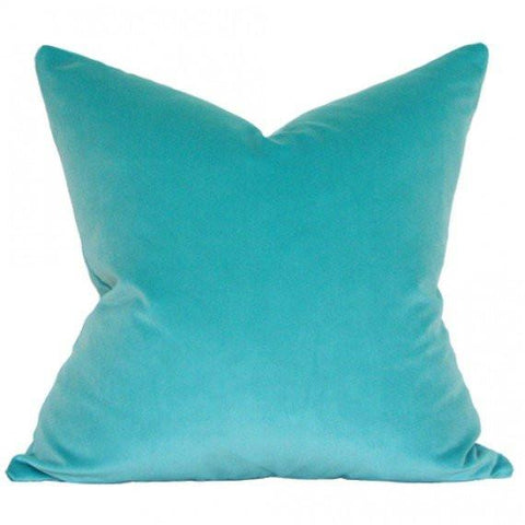 Turquoise Velvet Custom Designer Pillow | Arianna Belle 