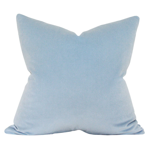 Powder Blue Velvet Custom Designer Pillow | Arianna Belle - front view