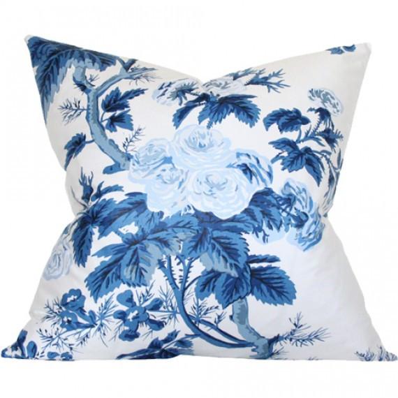 Pyne Hollyhock Indigo Custom Designer Cushion | Arianna Belle 