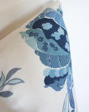 Sayre Blue Custom Designer Pillow detailed view | Arianna Belle 