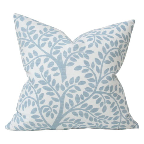 Temple Garden II Sky on Ivory Luxury Pillow from Arianna Belle Shop