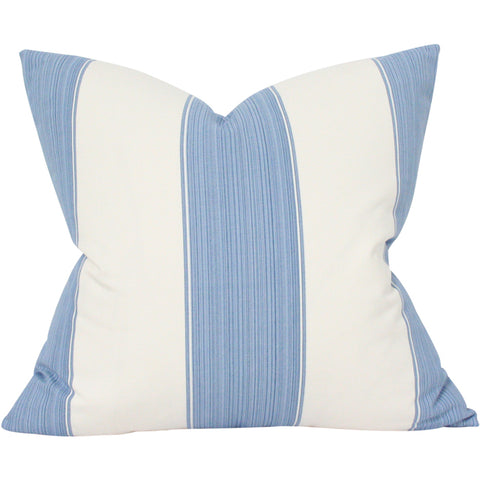 Wide Stripe Ocean Blue Designer Pillow from Arianna Belle Shop